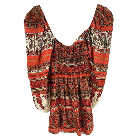 Johanna Ortiz 'Tropical' Brown Cotton Mantra Mini Dress Size 4 - Picture 3 of 4